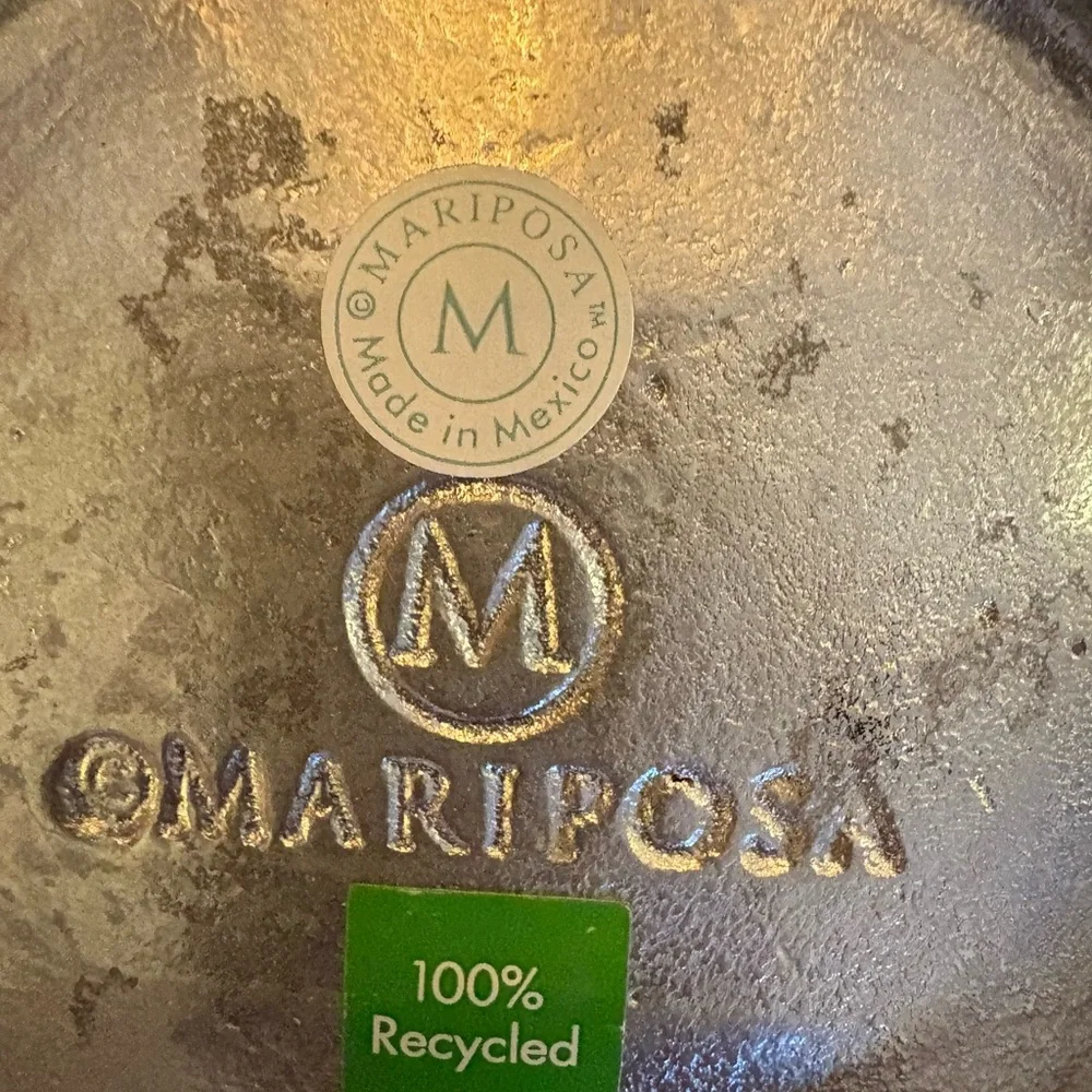 Mariposa Beaded Aluminum Bowl 11” Serving Bowl Made in Mexico Handcrafted
